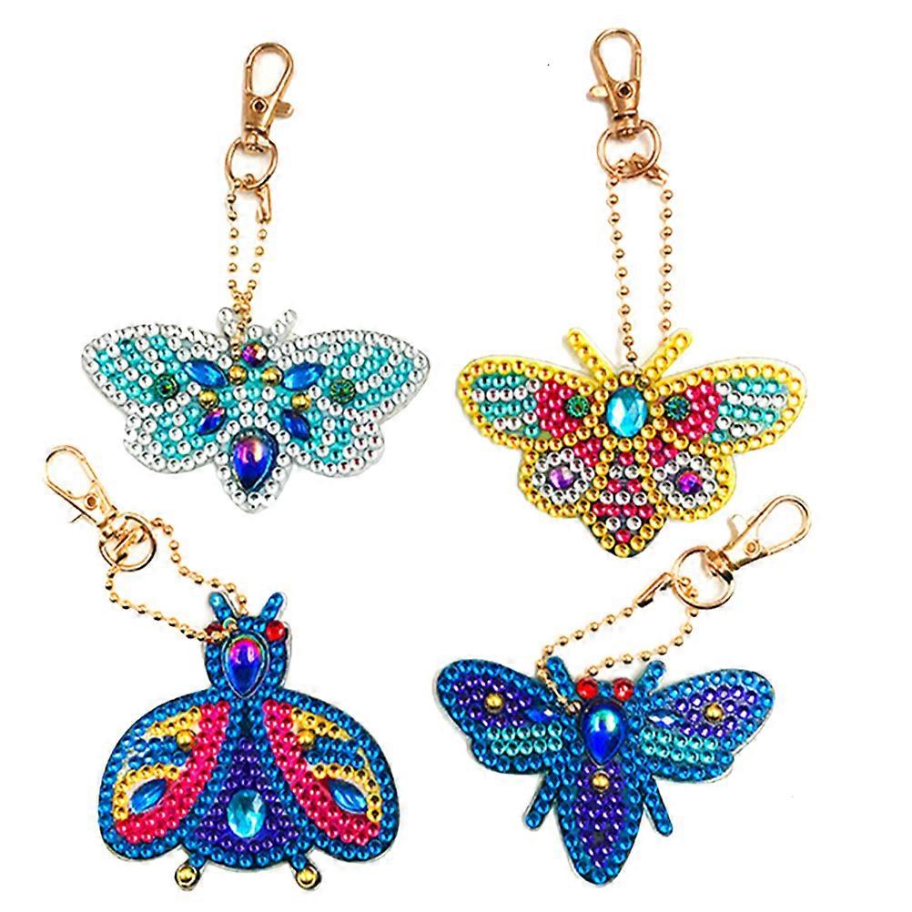 Keychains 4Pcs Butterflies For Kids Adults Assorted Color DIY Craft Fun