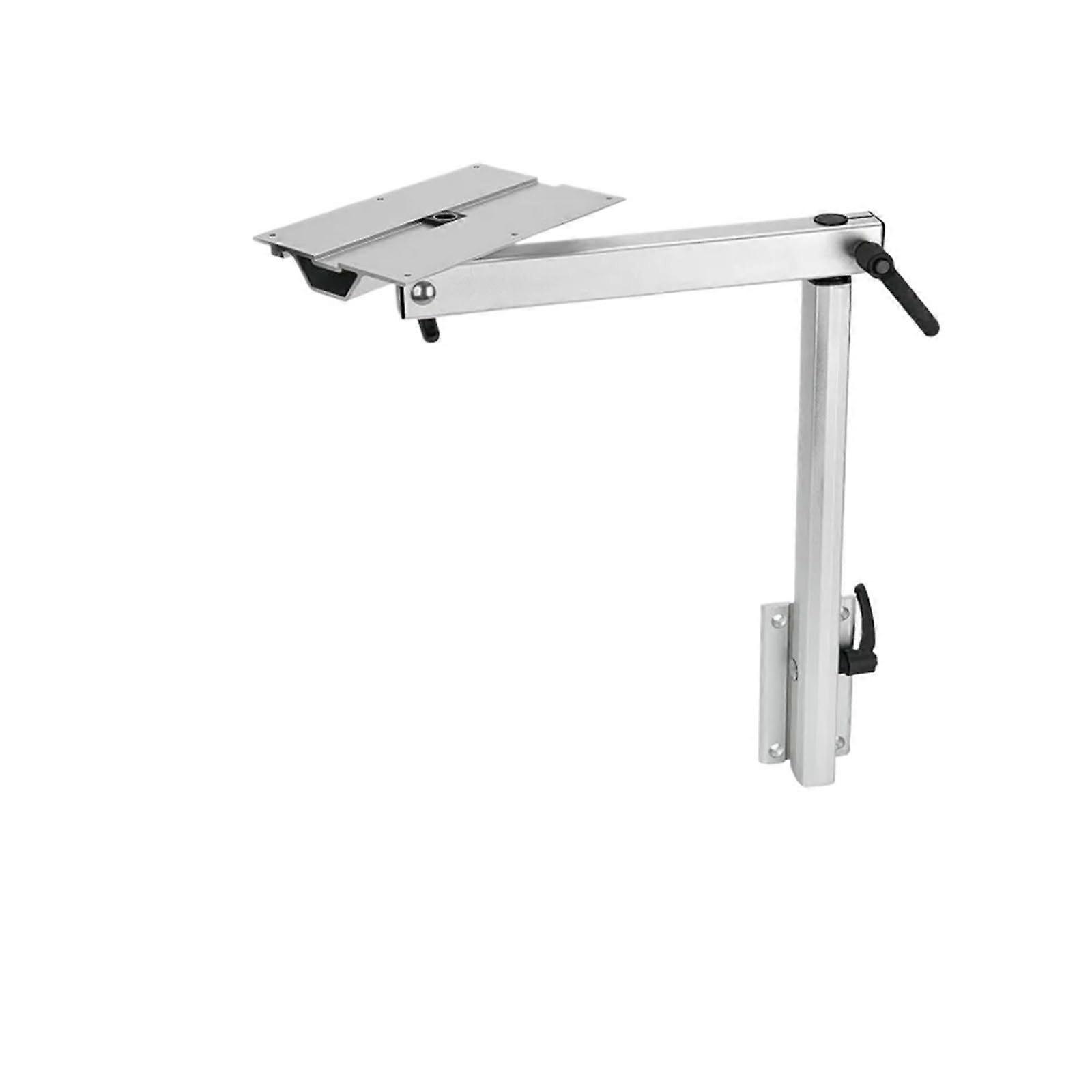 RV aluminum alloy adjustable rotatable foldable legs with screws, caravan hardware, UK silver.