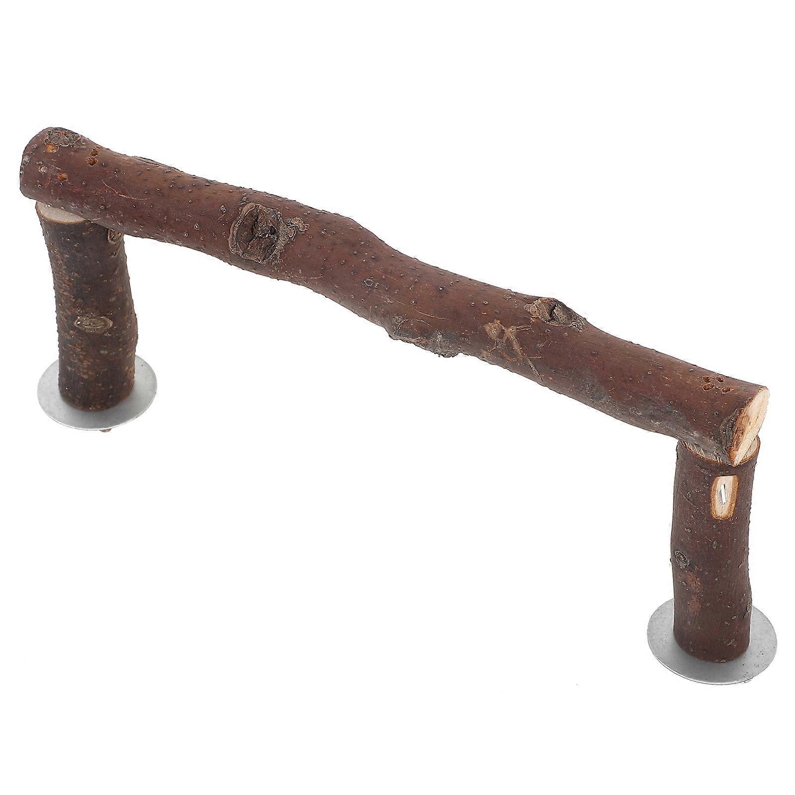 Parrot Perch Stand Natural Wood Bird Perch Platform for Claw Grinding Branch 1 Set