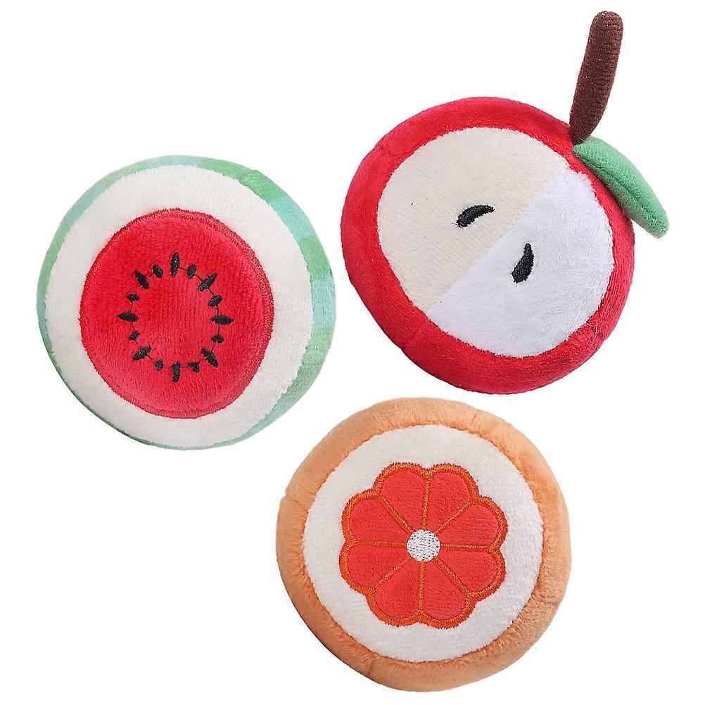 Interactive Puppy Toys For Pets Time Assorted Color Sound Making 3Pcs