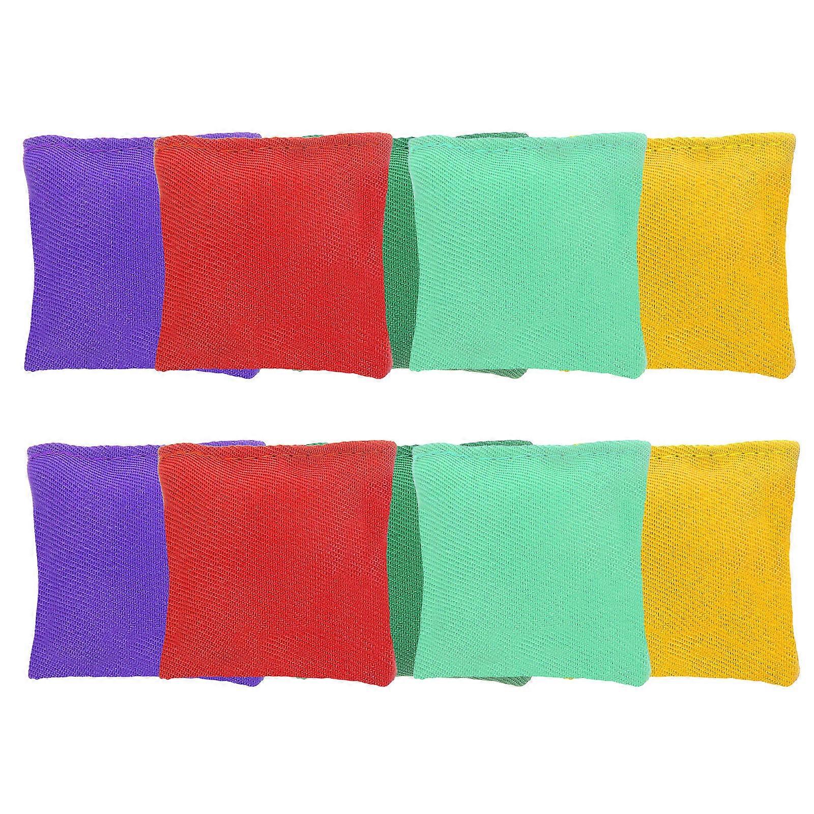 Small Bean Bags For Tossing 10Pcs Nylon Assorted Color Designed For Children And Family Outdoor Fun