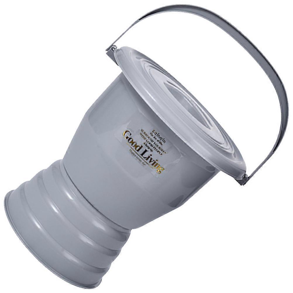 Plastic Chamber Pot With Handle Design For Night Use Grey Color Easy Cleaning 1Set