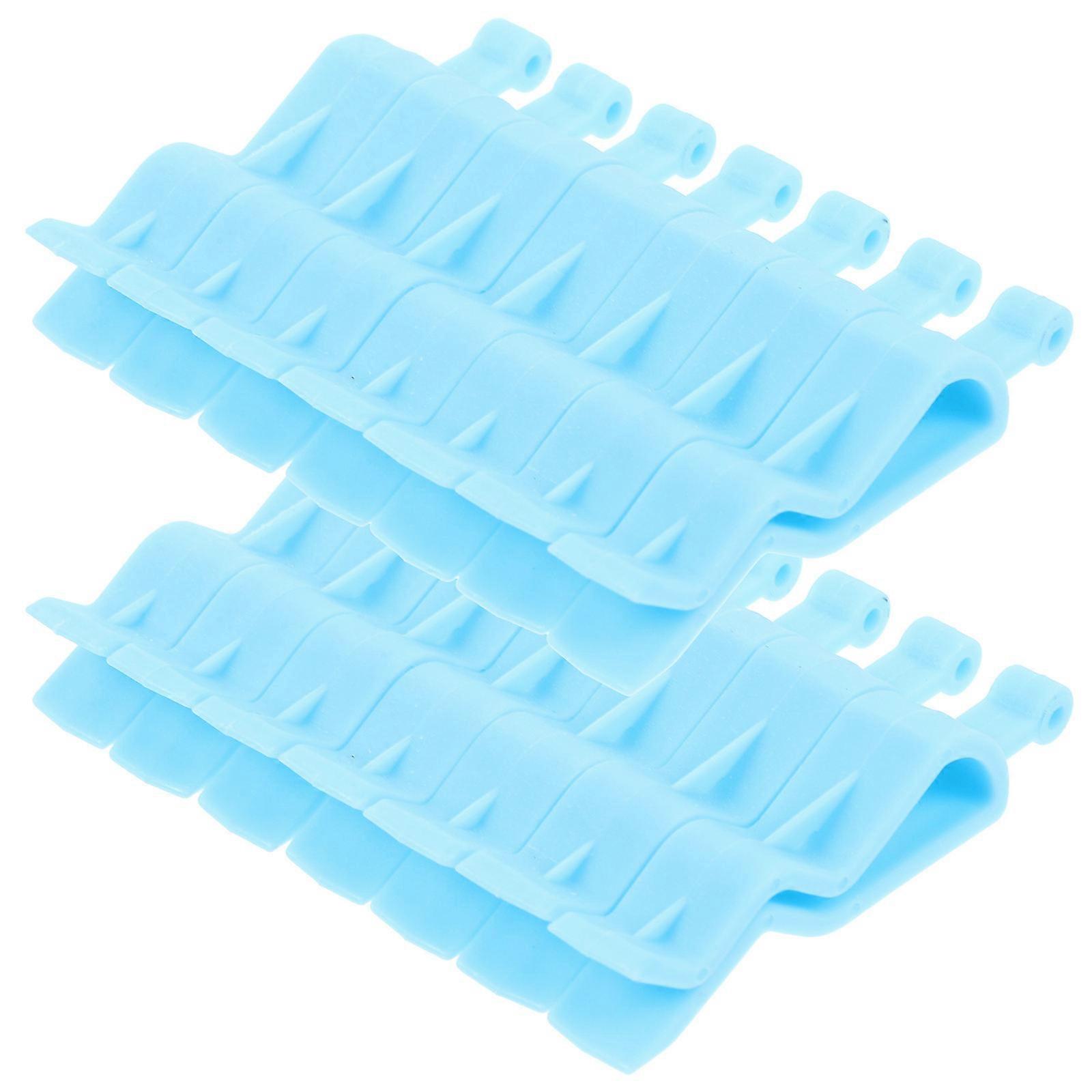 Plastic Garbage Bin Clips 20pcs Durable Waste Basket Bag Fixers Smooth Design Trash Can Edge Securement for Home Kitchen Use