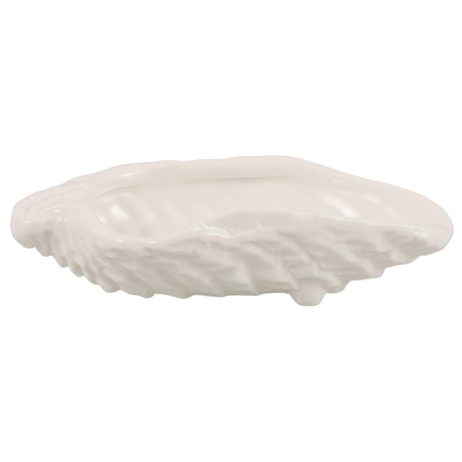 Ceramic Oyster Shell Plate for Sushi Serving Appetizer Container Snacks Plate 1 Set