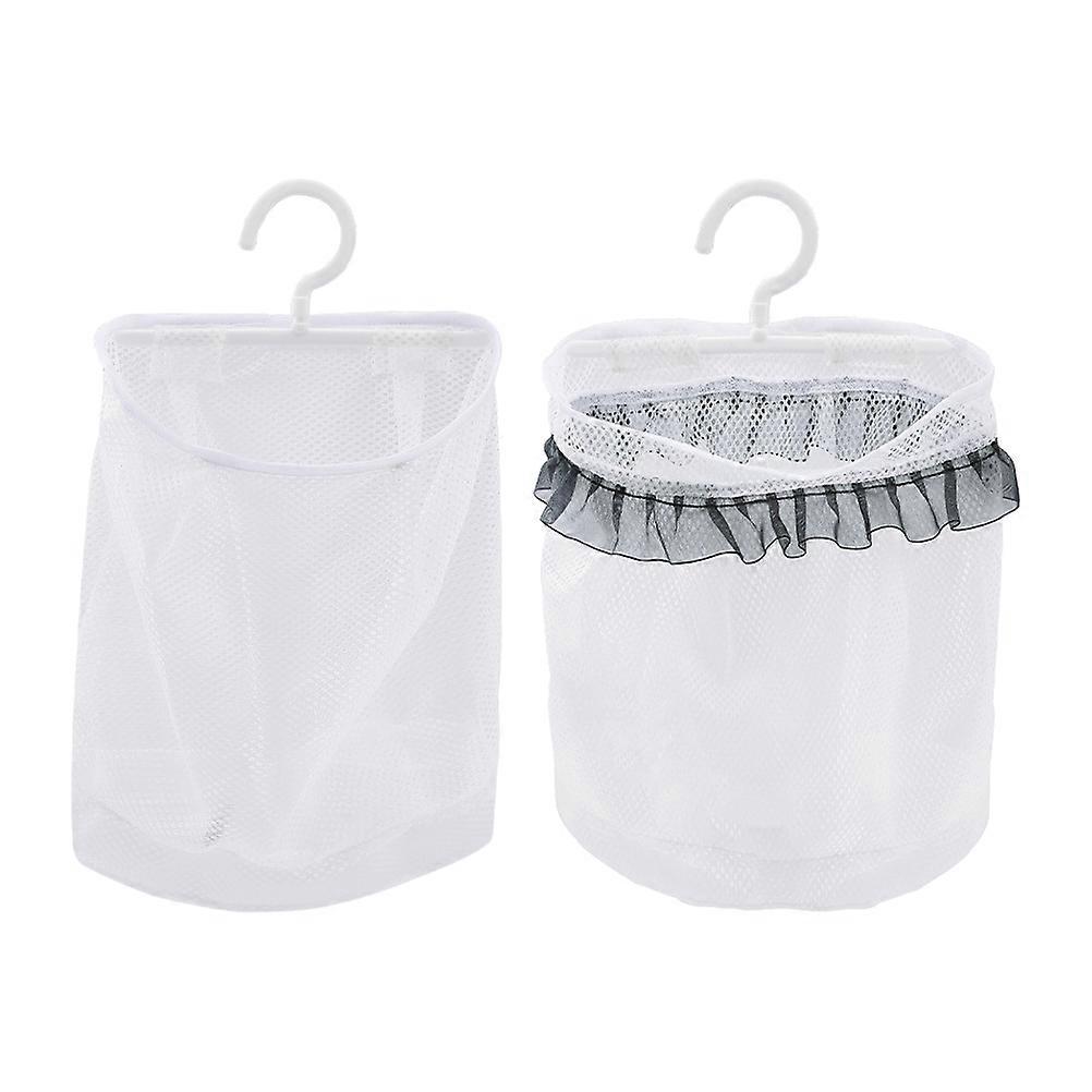 Hanging Storage Basket Net Bag 2Pcs Assorted Color Designed For Bedroom Toys Tear-proof And Ventilated Functionality