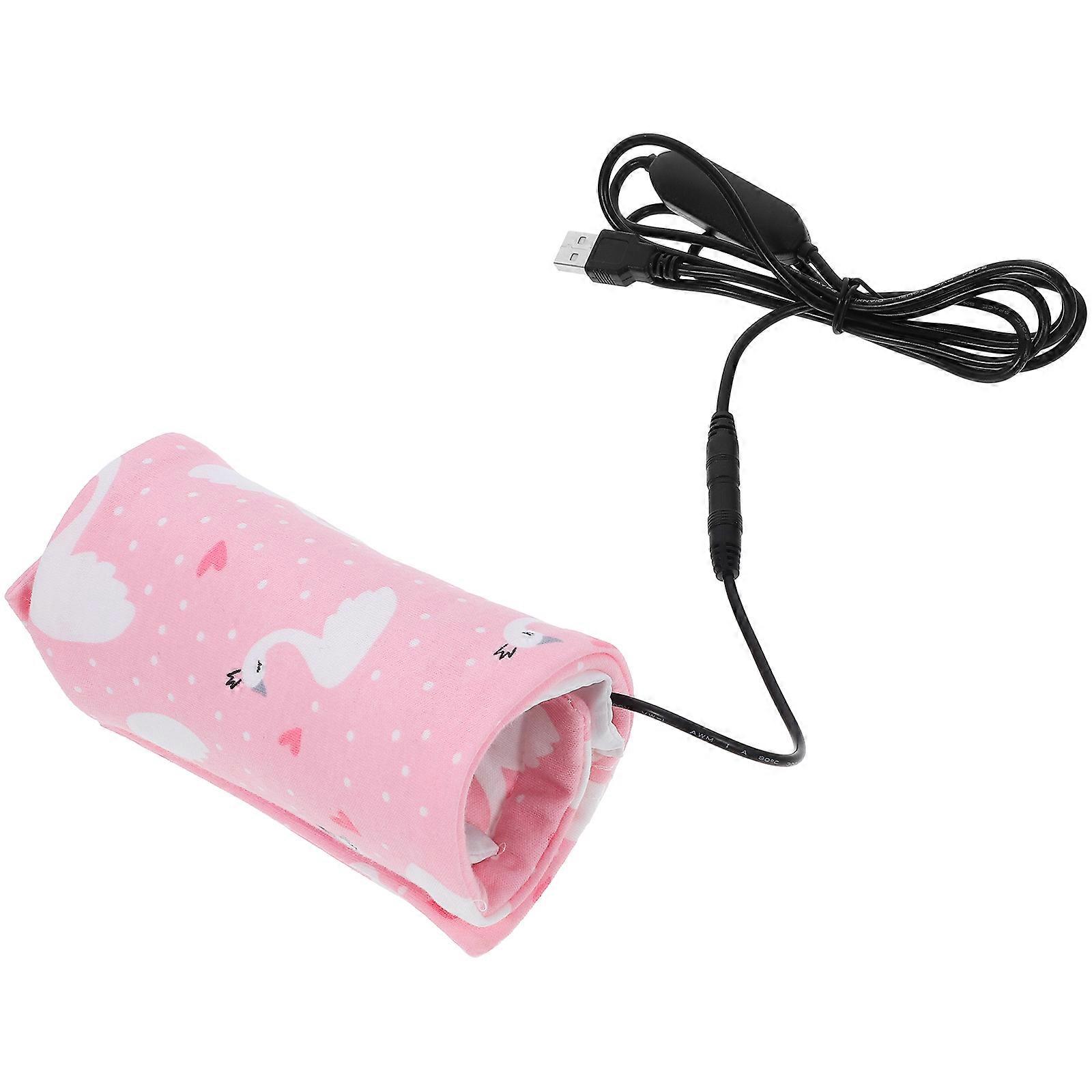 Insulated Bottle Warmer Bag For Baby Bottle Winter Use 27x13cm USB Charging With Timing Function 1Pcs