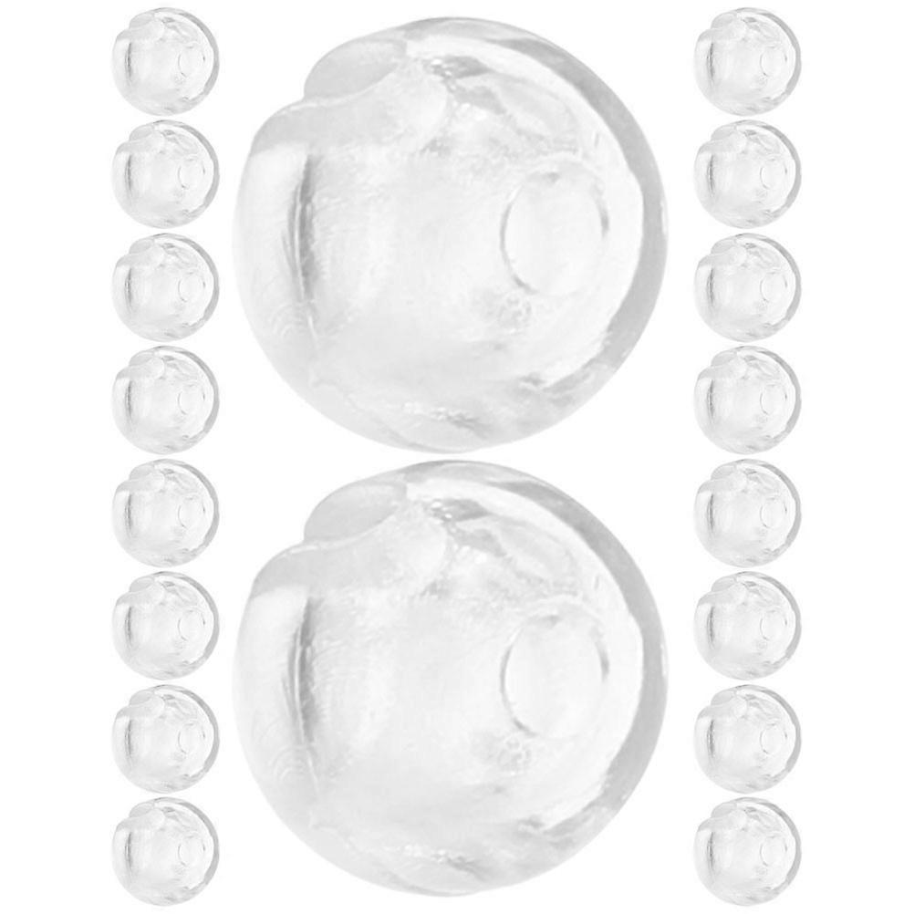 24pcs Bead Buckle Holder Window Chain for Blinds – Roller Chain Stopper, Beaded Chain Connector, Small Crimp Stop Pom, Transparent