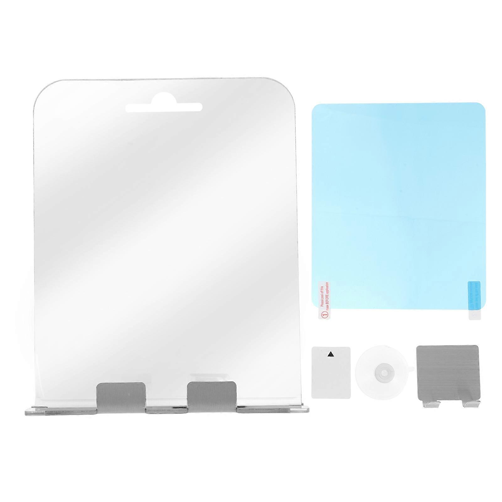 Wall Mounted Anti Fog Shower Mirror With Storage Shelf For Shaving And Bathroom Suitable For Men And Women 1 Set