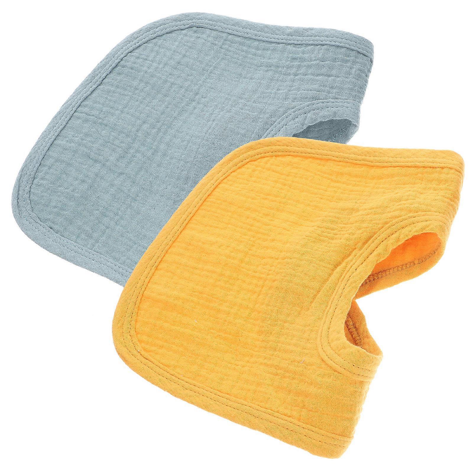 2pcs Soft Absorbent Bandana Bibs for Newborns – Lightweight, Skin Friendly Feeding Towel for Teething, Drooling & Mealtime | Easy to Clean Unisex