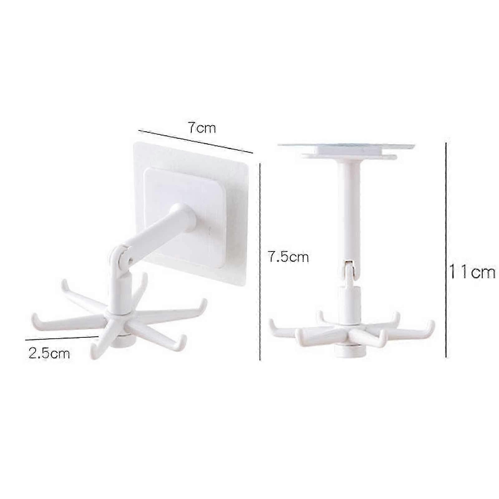 Wall-Mounted 360�� Rotating Coat Hanger Hook for Kitchen & Bath - Space-Saving Multi-Use Organizer