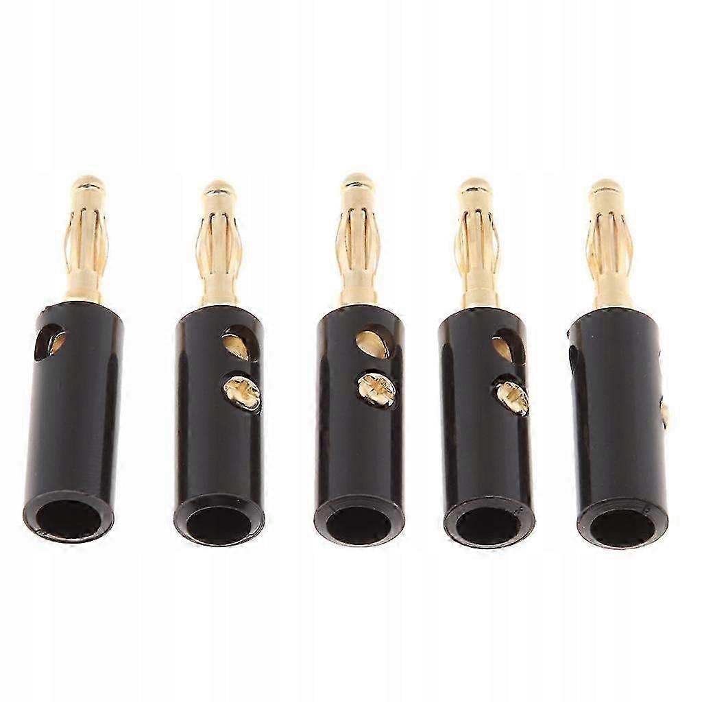 5x5 Pieces 4mm Gold Plated Speaker Cable Ba