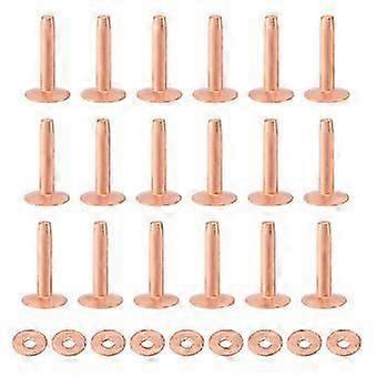 100 Sets Copper Rivets and Burrs Washers Leather Copper Rivet Fastener for Wallets Collars Leather