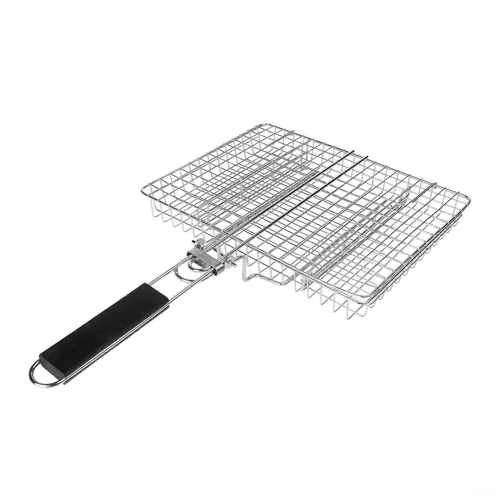 Stainless Steel BBQ Tool with Folding Handle, Easy-Clean Design, Portable Grill Accessory for Outdoor Cooking