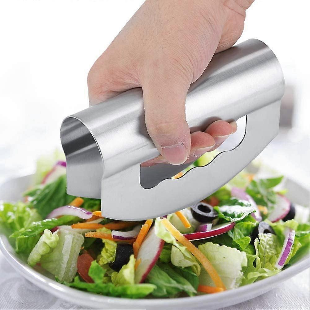 Double-edged salad chopper, lettuce chopper stainless steel