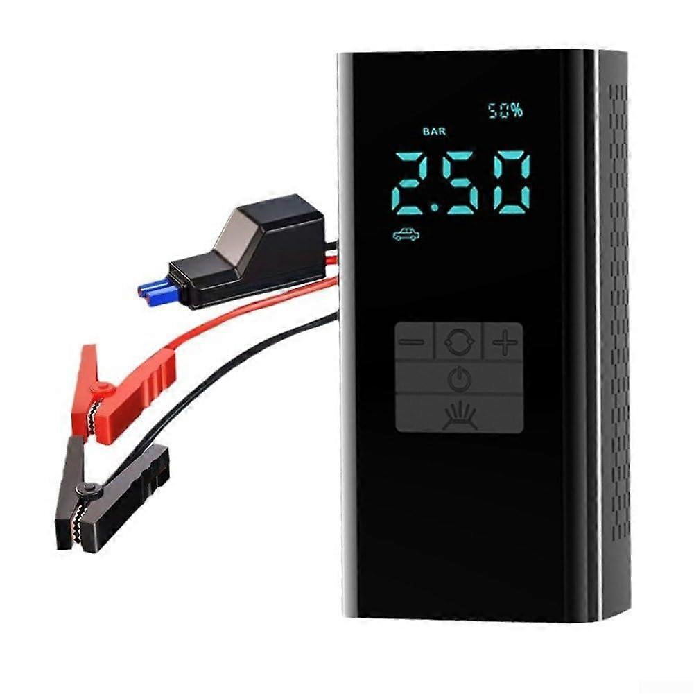 Battery Jump Starter with Air Compressor, Portable Wireless Tire Inflator, Digital Display for Quick Tire Inflation