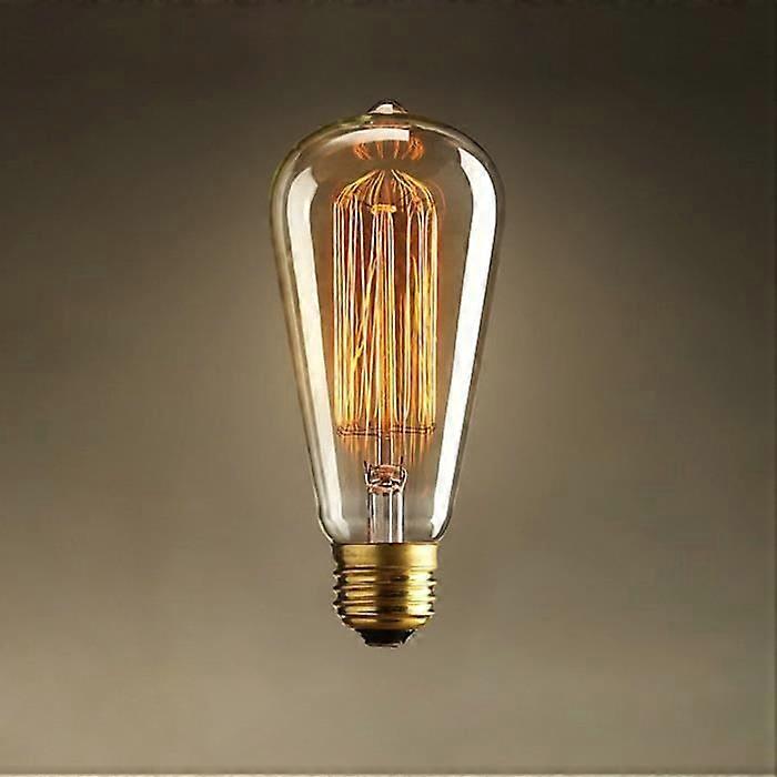 Pack of 6 ST64 Retro Edison Incandescent Bulbs - White - E27 - 40W