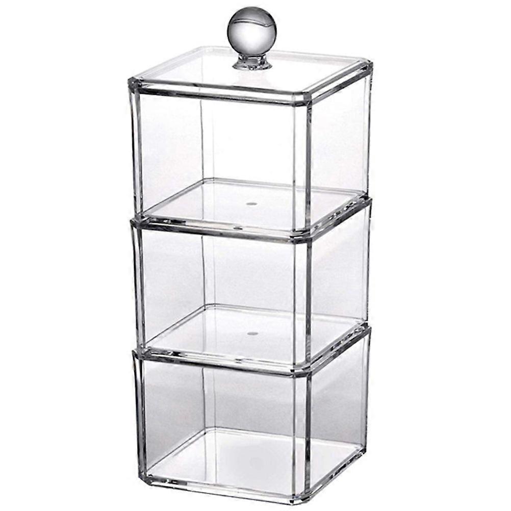 1 Set Desktop Transparent Storage Box Toothpick Storage Box with Lid Storage Box