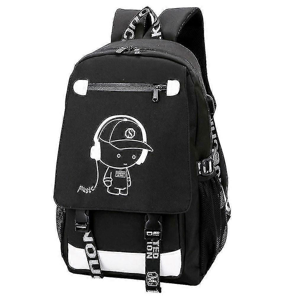 Cartoon Luminous Travel Leisure Usb Backpack