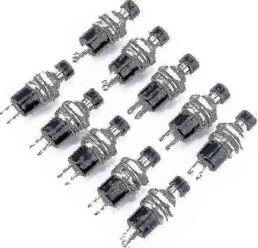 10pcs Mini Black Momentary On/Off Push Button Switches Compatible with Cars and Automotive Applications