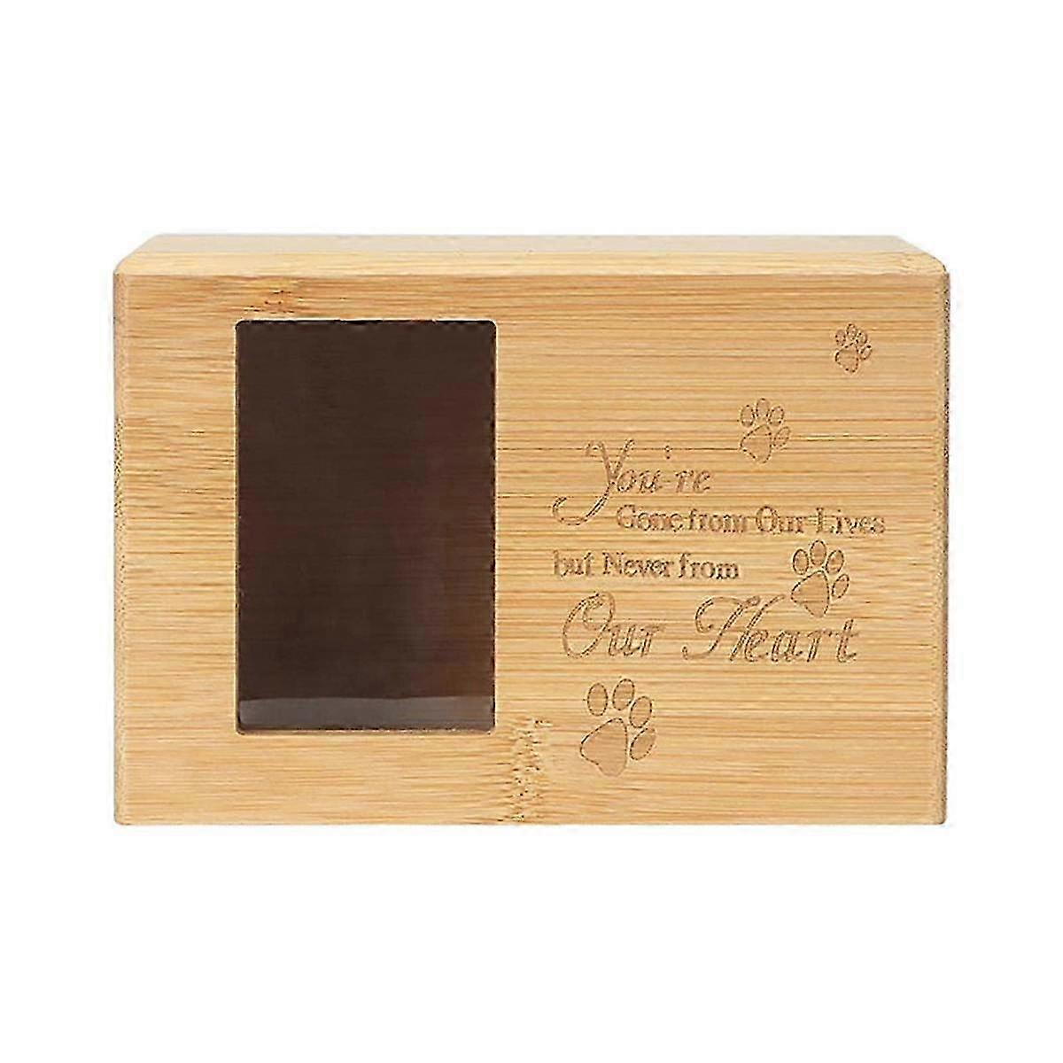 Pet Urn, Pet Memory Urn for Ashes, Pet Cremation Urn with Picture Frame, Urn Cremation Box