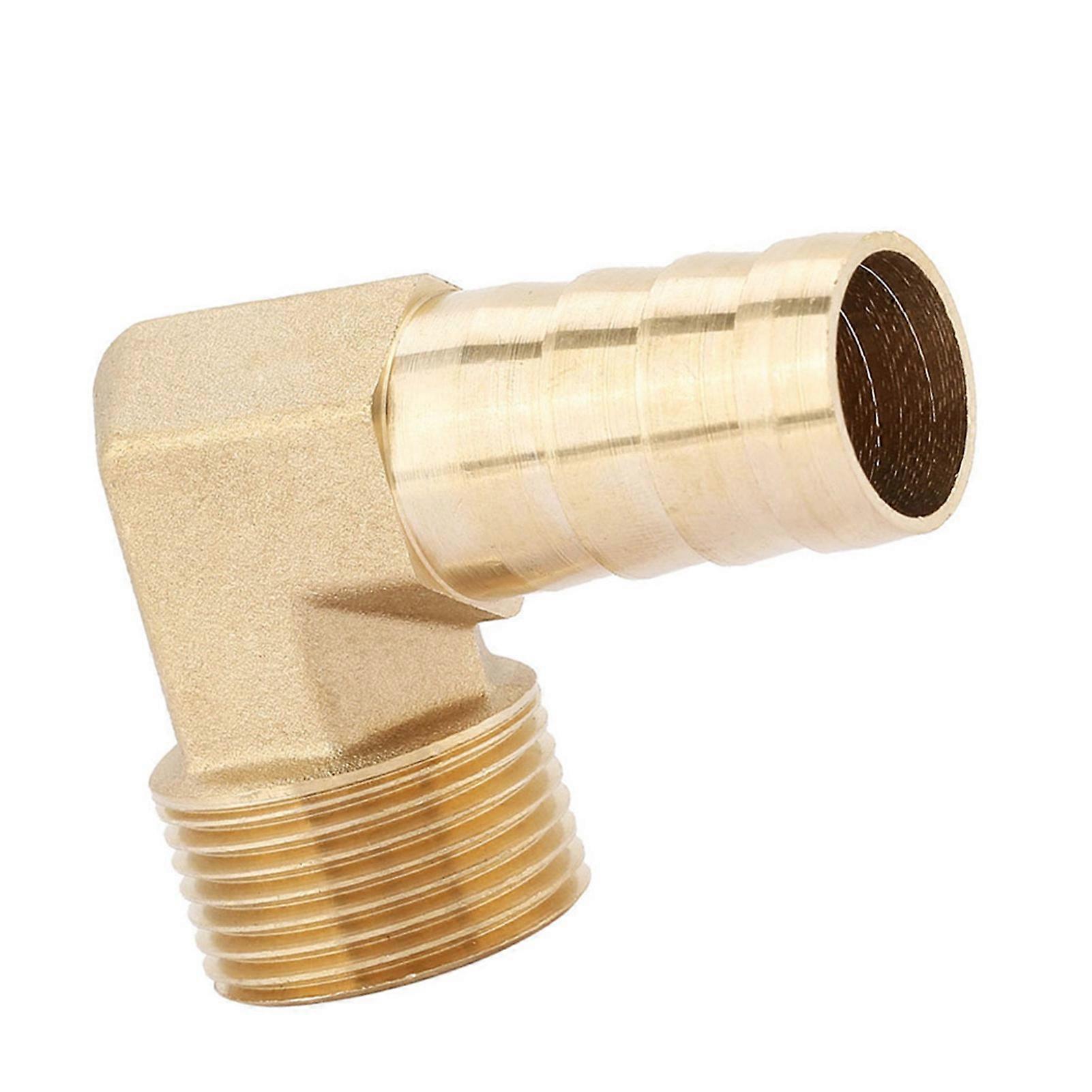 3/4" Male Thread Brass Elbow Hose Connector, Barbed Coupling