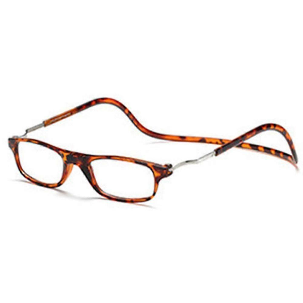 Folding Magnetic Reading Glasses with Front Click Connect & Neck Chain for Seniors 2025