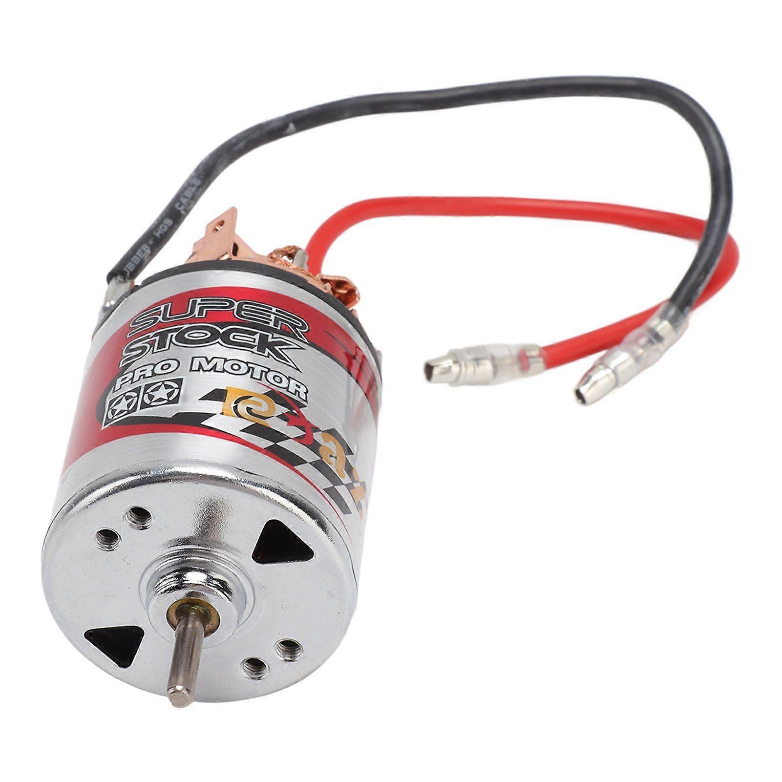 RC Brushed Motor 540 Waterproof High Torsion Brushed Motor with External Replaceable Carbon Brush for RC Climbing Car 12T