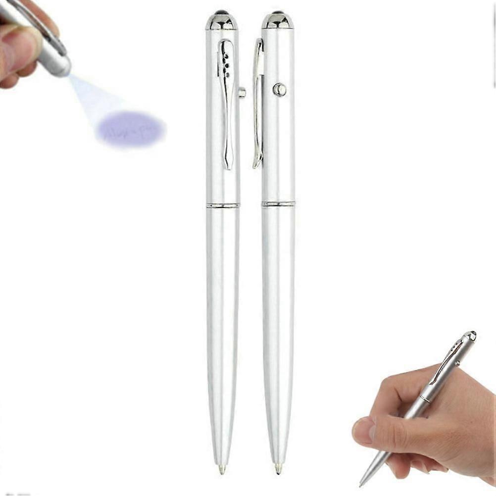 2Pcs Invisible Ink Pen with UV Light for Secret Message Counterfeit Bill Detector Pen Party Favors Birthday Christmas Bag Gift for Kids