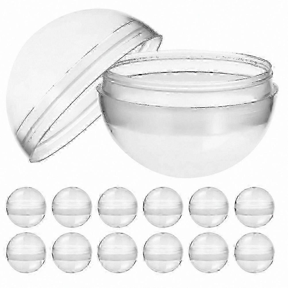 50 Count Transparent Toy Capsules for Gumball Machines, Round Plastic Refills for Kids Party Favors and Prizes
