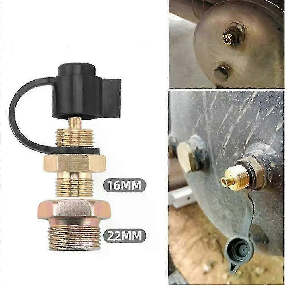 M22 To M16 Take Air Valve Universal Metal Of Truck 2pc Air Tank Fit...
