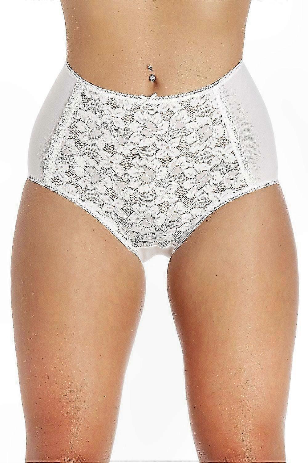 Ladies' 3-Pack Full Briefs with Lace Trim Front