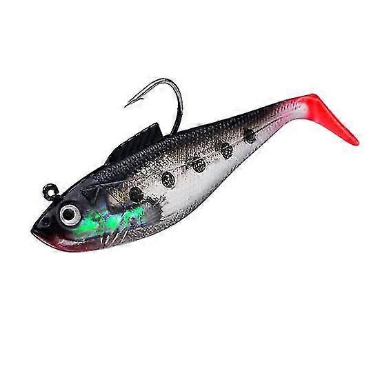 Fishing Lure Soft Baits Simulation Silicone Swimbait 8cm/9.5g Bionic Bait Reusable Freshwater & Saltwater Artificial T-Tail Bait Fishing Tackle