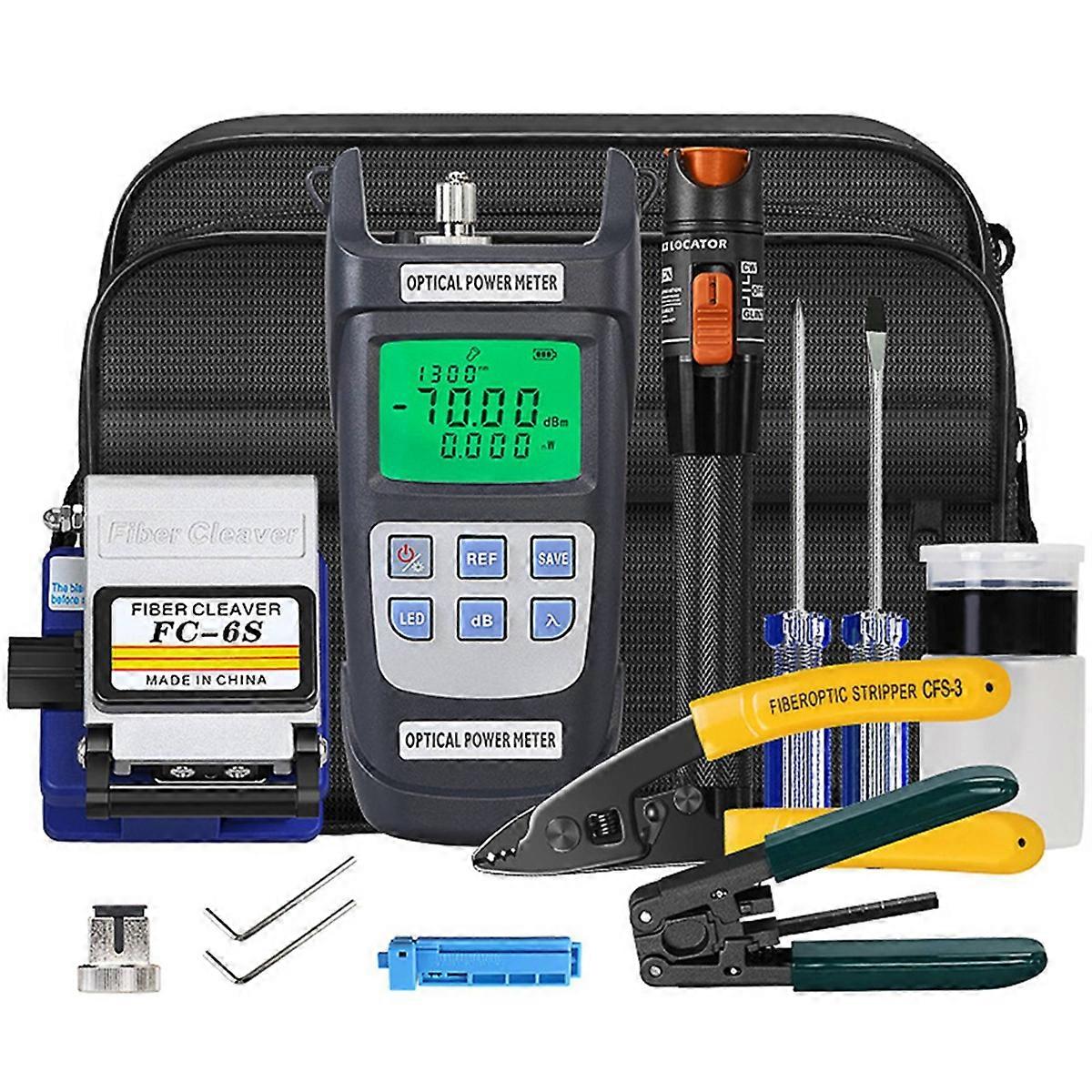 Für FTTH-Glasfaser-Toolkit mit Fiber Fibra Optica Power Meter -70-+10dB 10mW Visual Fault Locator -6S FTTH Tool
