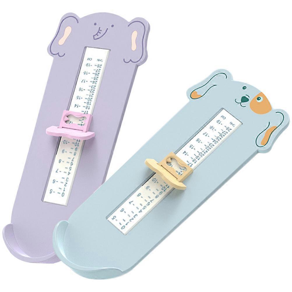 Foot Measurement Device For Children 2Pcs Cute Appearance Home Use Assorted Color Measuring Feet