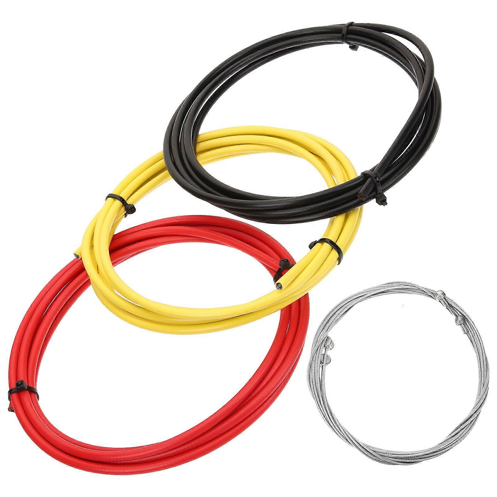 Mountain Bike Brake Cables with PVC Material for Bike Use 3 Sets Assorted Color