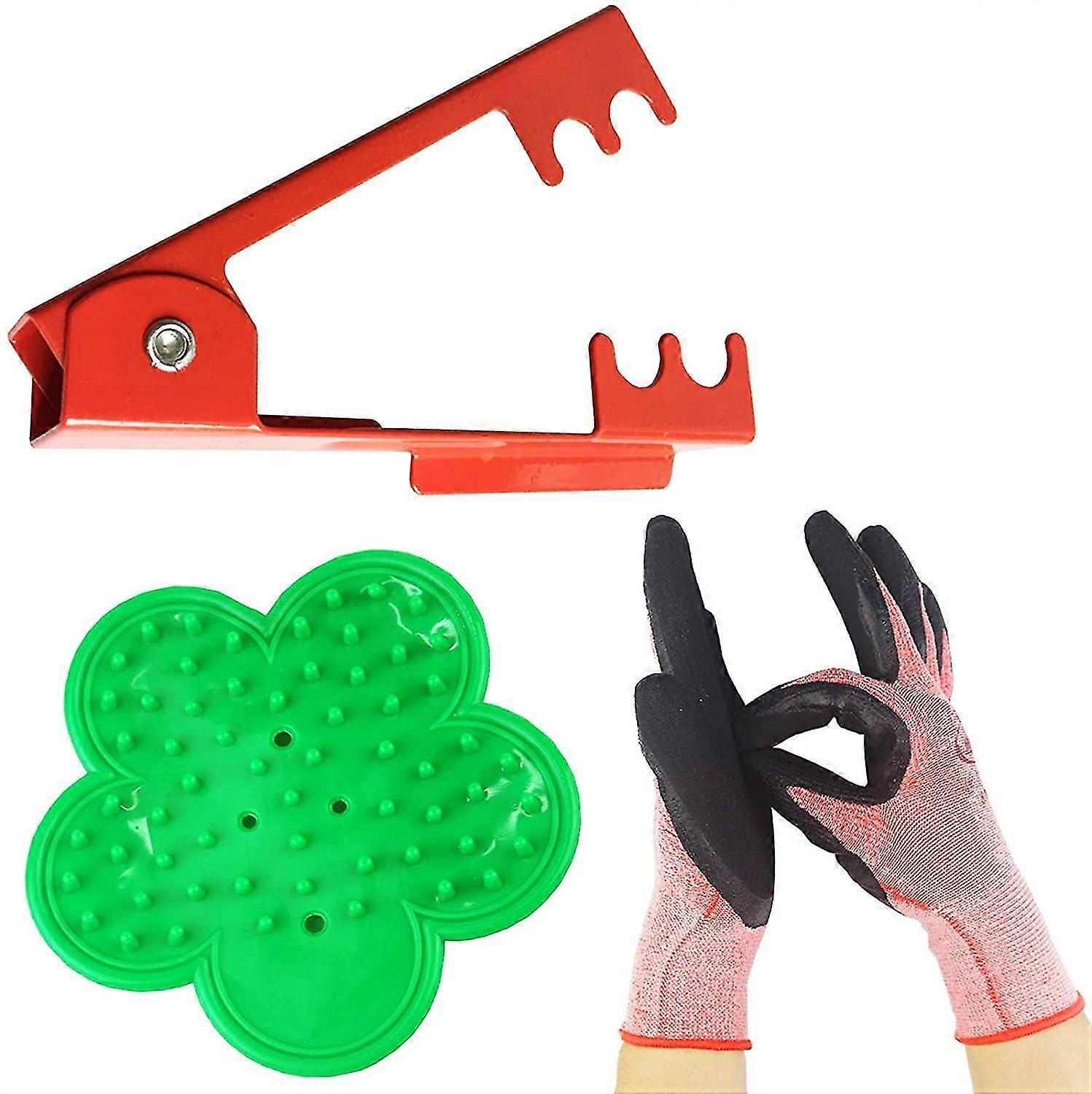 3pcs Professional Rose Leaf Thorn Stripper Kit Stripping Tool For Roses & Garden