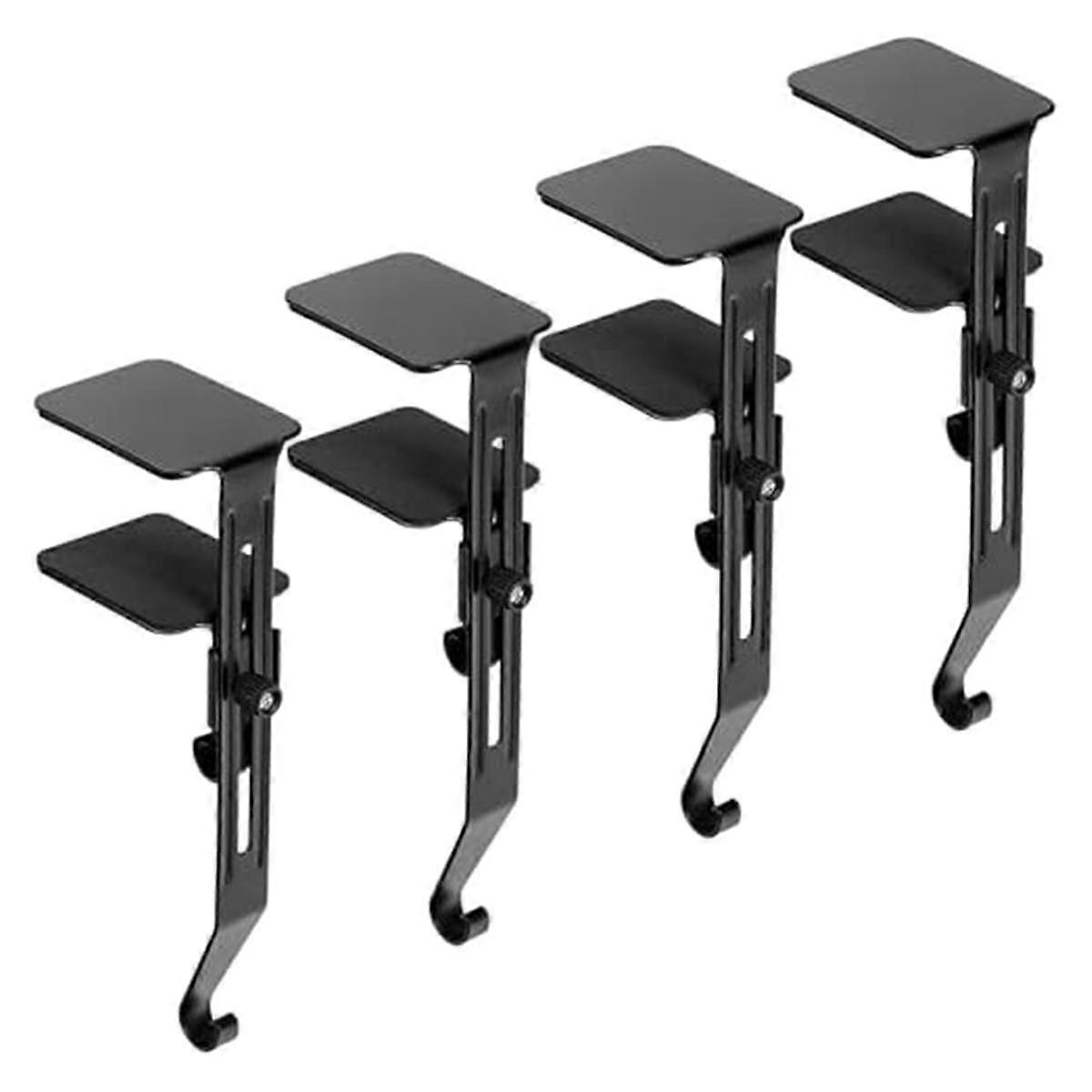 4 Pcs Christmas Stocking Holders for Fireplace- Adjustable Stocking Hangers with Protective Pads- N