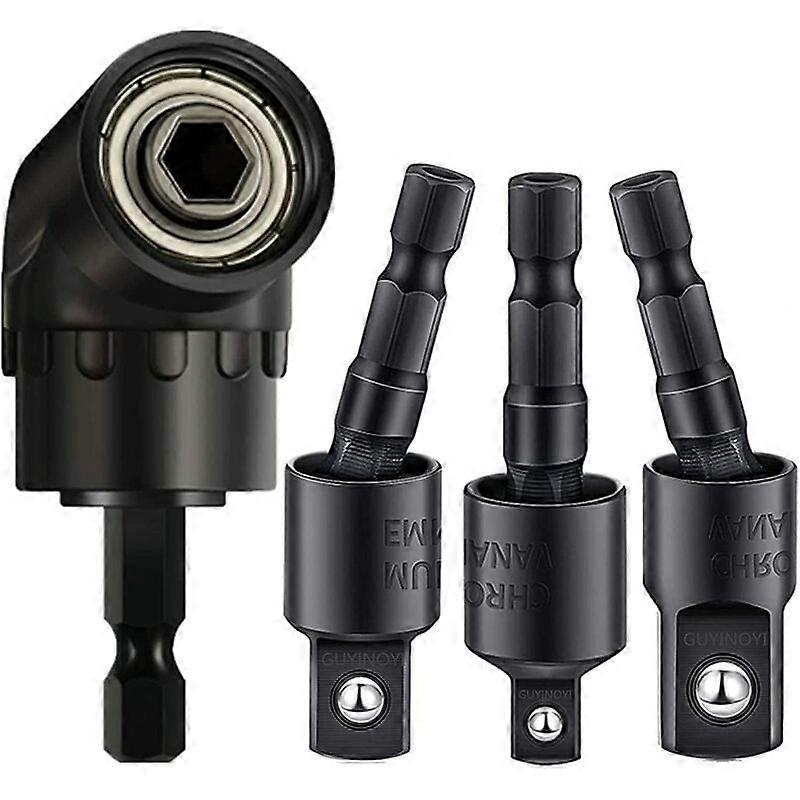3Pcs Impact Grade Screwdriver Socket Adapter Extension Set 1/4 3/8 1/2" 360