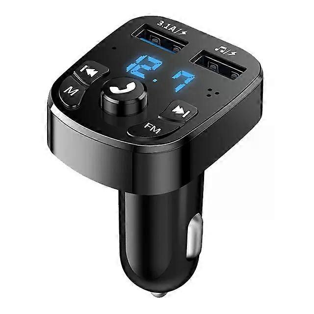 Car Bluetooth 5.0 FM Transmitter PD 18W Type-C Dual USB 4.2A Fast Charger LED Backlit Atmosphere Light MP3 Player Lossless Music