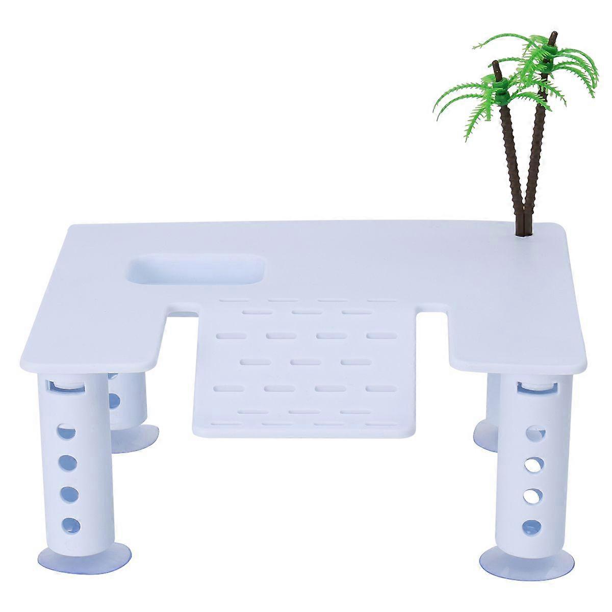Square Turtle Drying Back Platform DIY Assembly Belt Climbing Coconut Tree Plastic Floating Amphibious Reptile Platform Aquarium Fish Tank Stair Islan