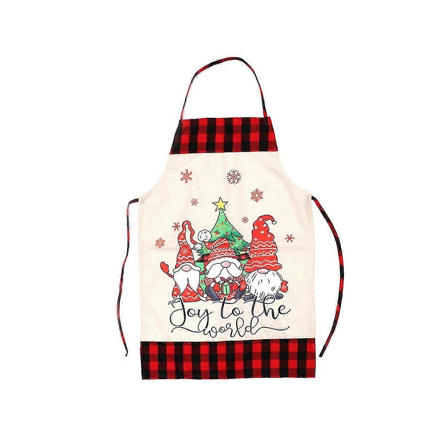 Christmas Bib Aprons-With Pockets Waterproof, Adjustable Apron B