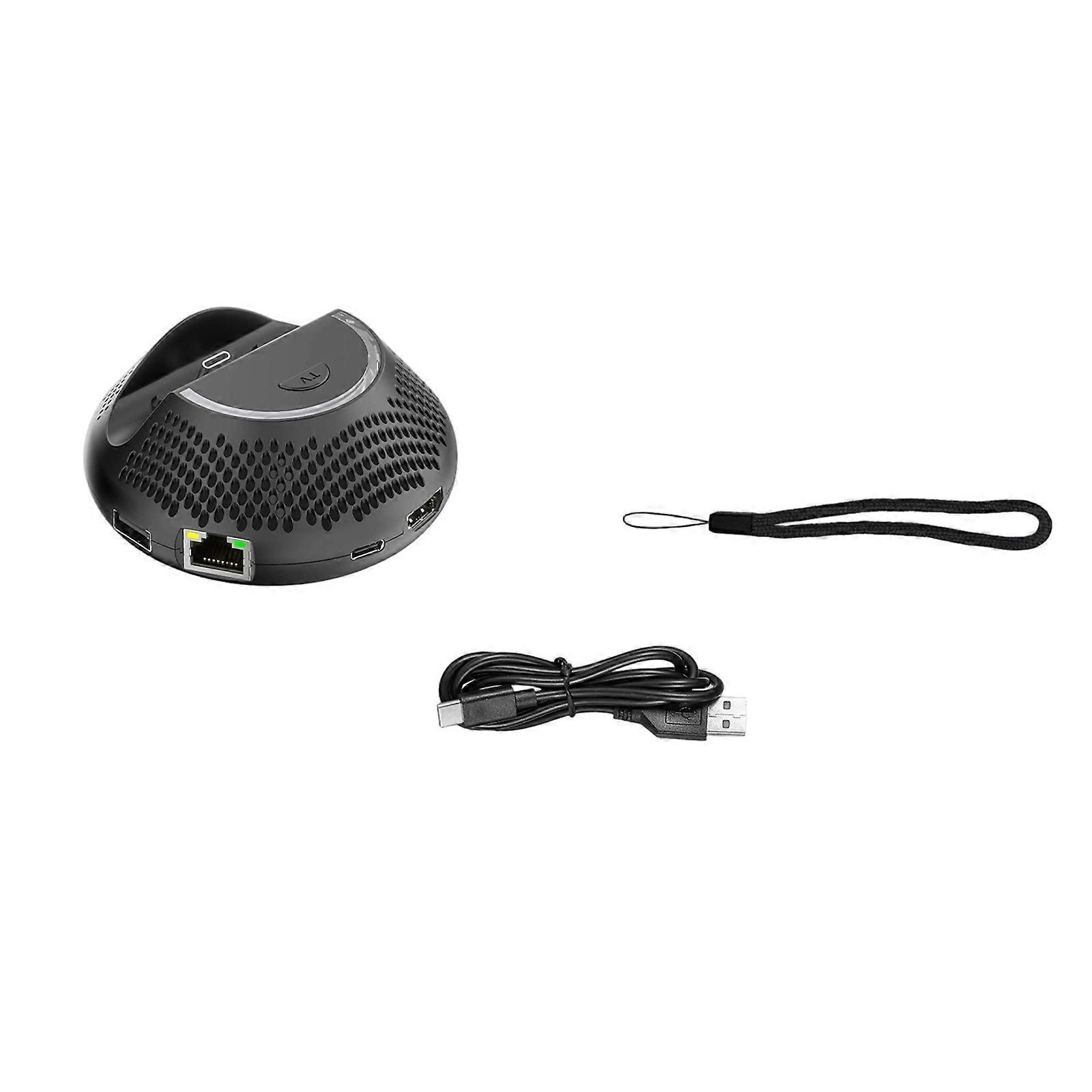 Travel Dock Base Stable Networking Connection for NS2 Feature Heat Dissipation LED Light Effect 4K HDTV Port Support Multicolor