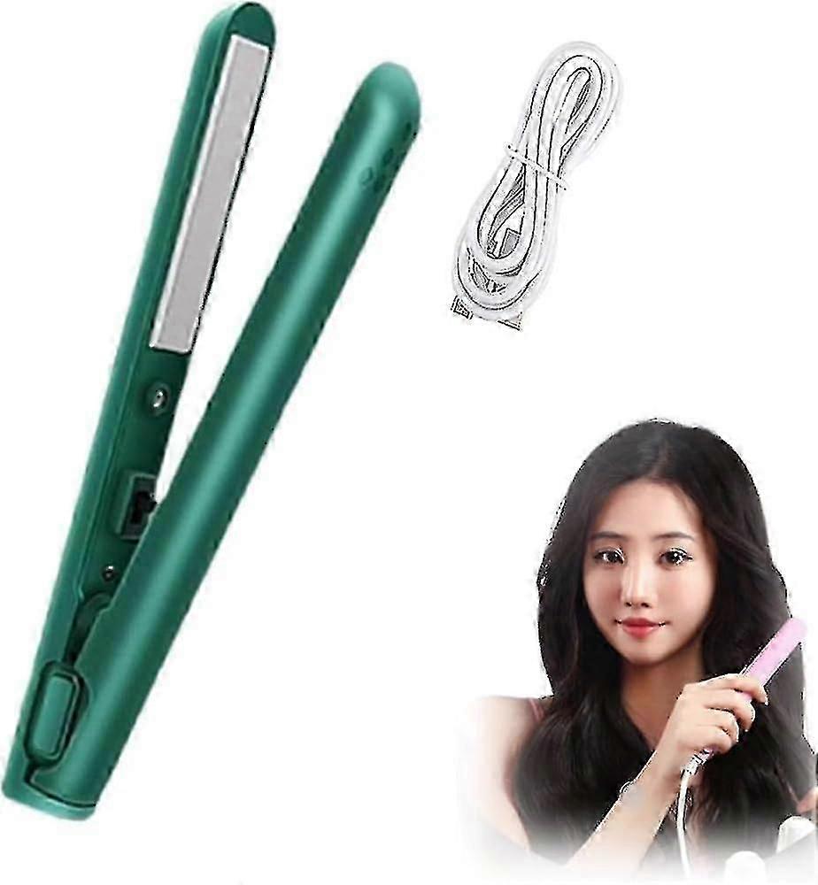 Mini fer à friser à double usage, coiffage durable, mini bigoudi 2 en 1, petit fer à friser rechargeable par USB, pour cheveux courts et longs-