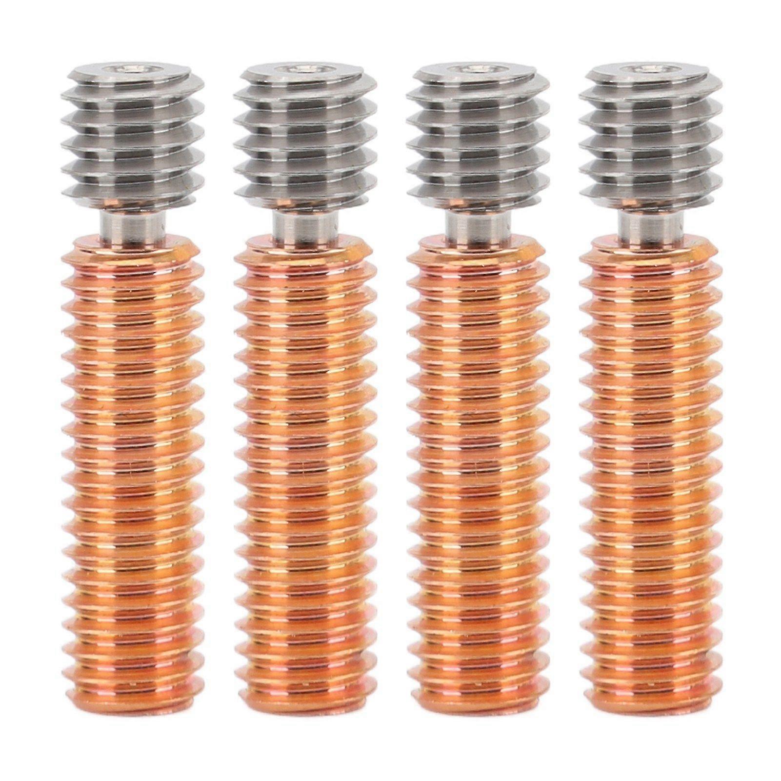 4pcs 3D Printer All Metal Heatbreak Professional Copper Alloy Extruder Throat Tube Replacement for 3D Printer Accessories for MK8