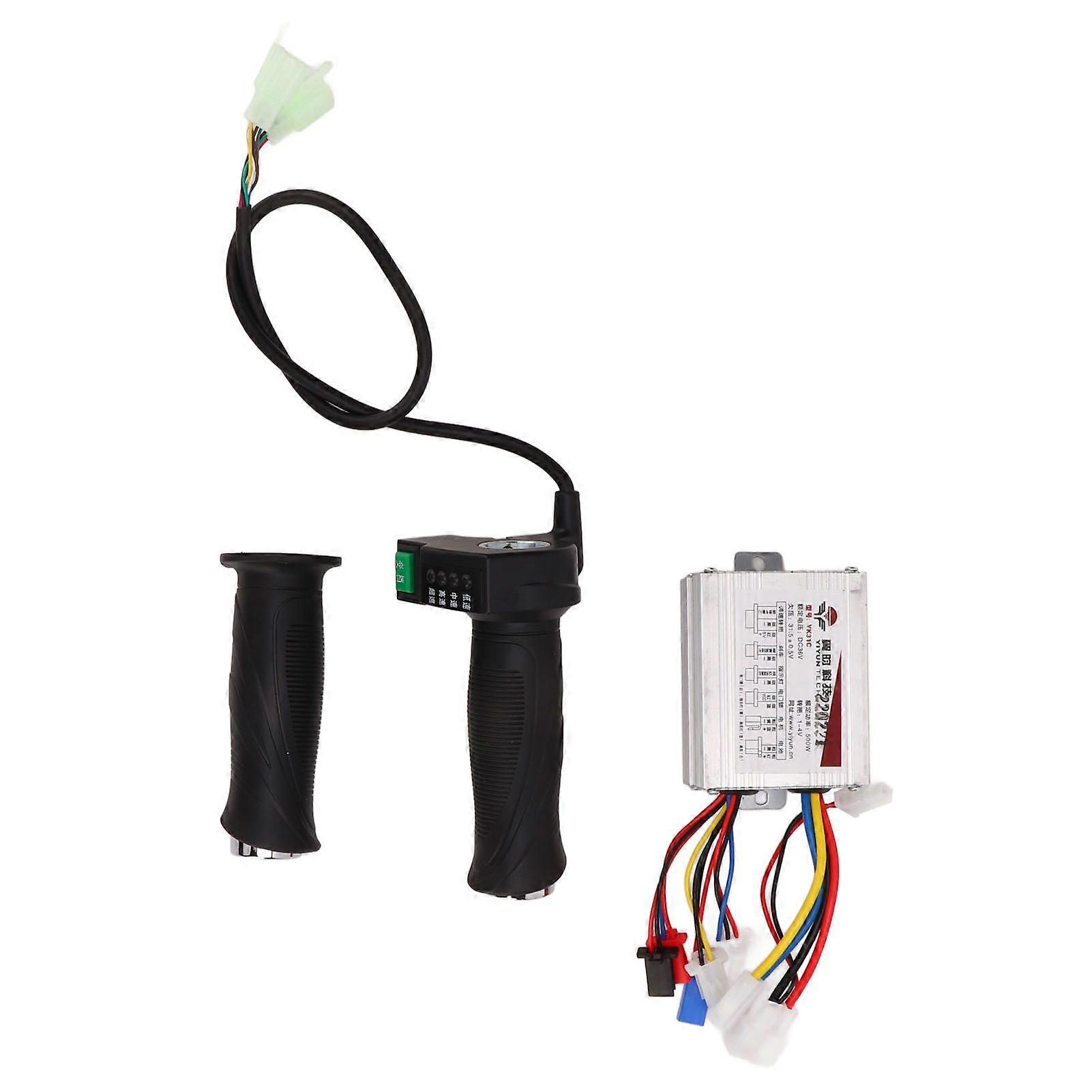 36V 500W Brush Motor Controller with Throttle Handle Kit Electric Bike Controller Throttle Grip Set