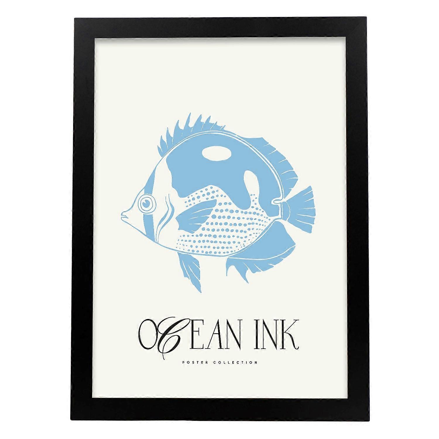 Affiche Poisson-papillon bleu