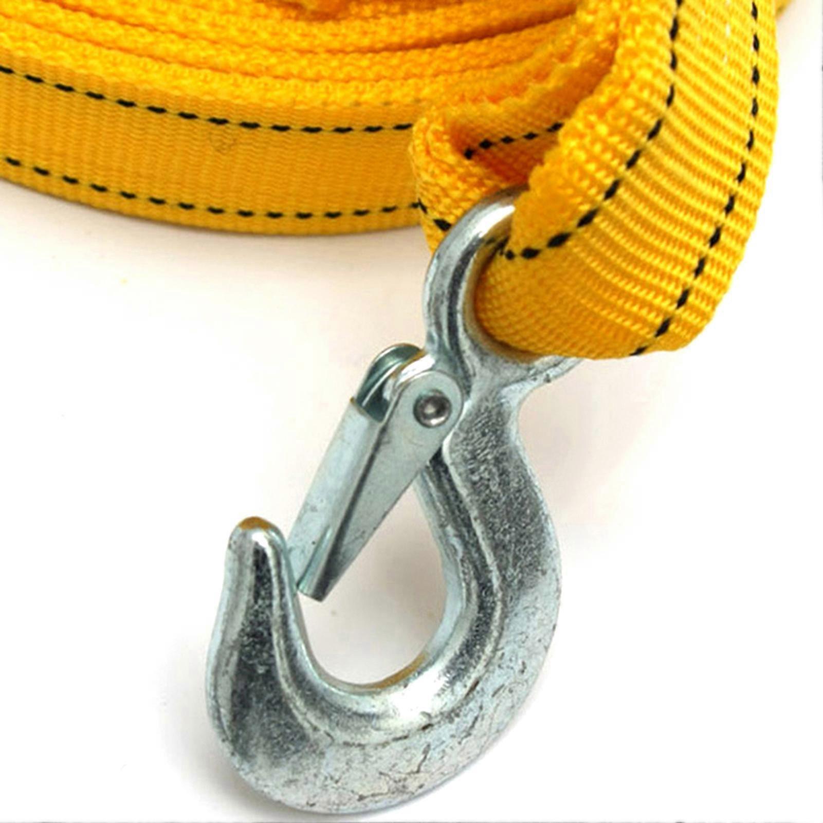 Tow Strap with Hooks Car Vehicle Recovery Rope Trailer Rope 11,023 lbs Capacity Heavy Duty Tow Rope for Car Truck SUV,4m