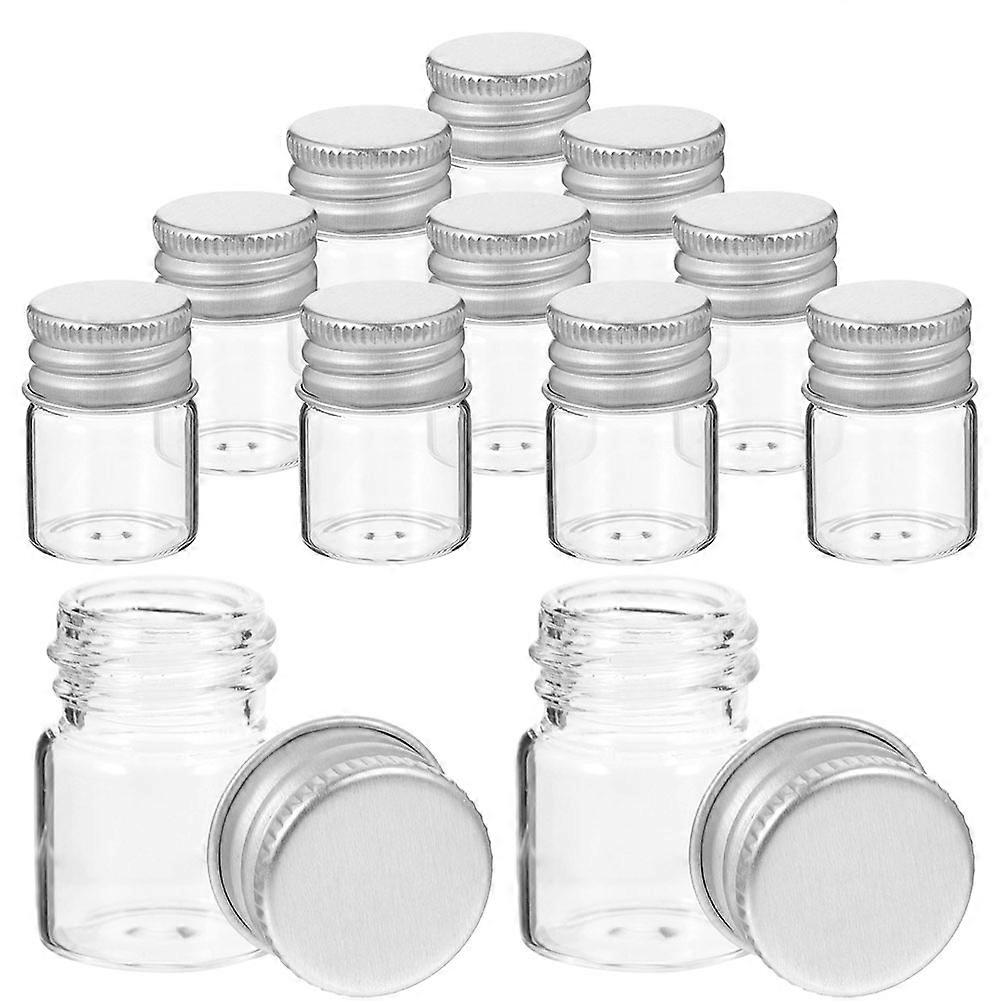 Mini Glass Jars Transparent Small Bottles with Lids for Storage 96Pcs