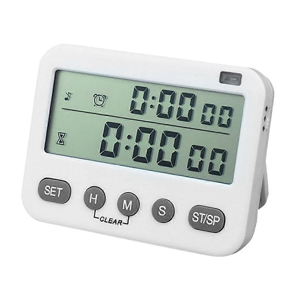 Up Clock Digital Kitchen Timer White Large Screen for Cooking and Scheduling Activities 1Pcs