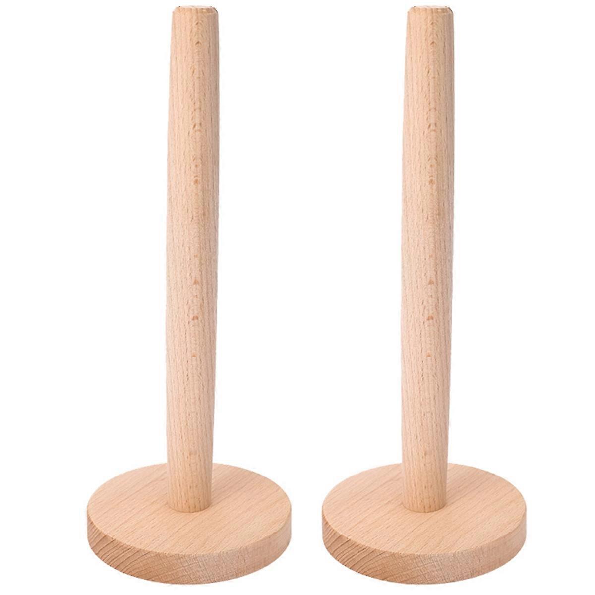 Kitchen Wooden Roll Paper Towel Holder B